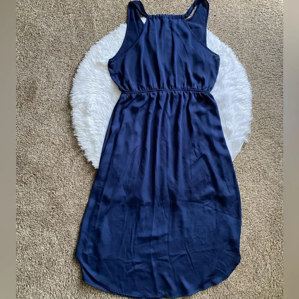 Beachsissi Tank Swimsuit Coverup Dress Blue Sheer Lightweight New Womens Size XL